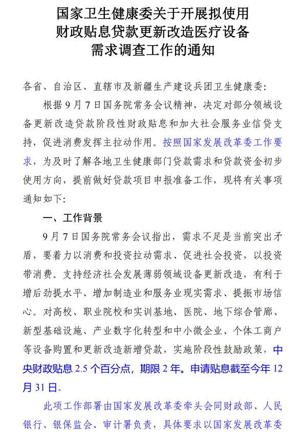 医疗设备贴息贷款政策申请条件及流程解读